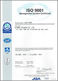 ISO9001 2015認証証明書